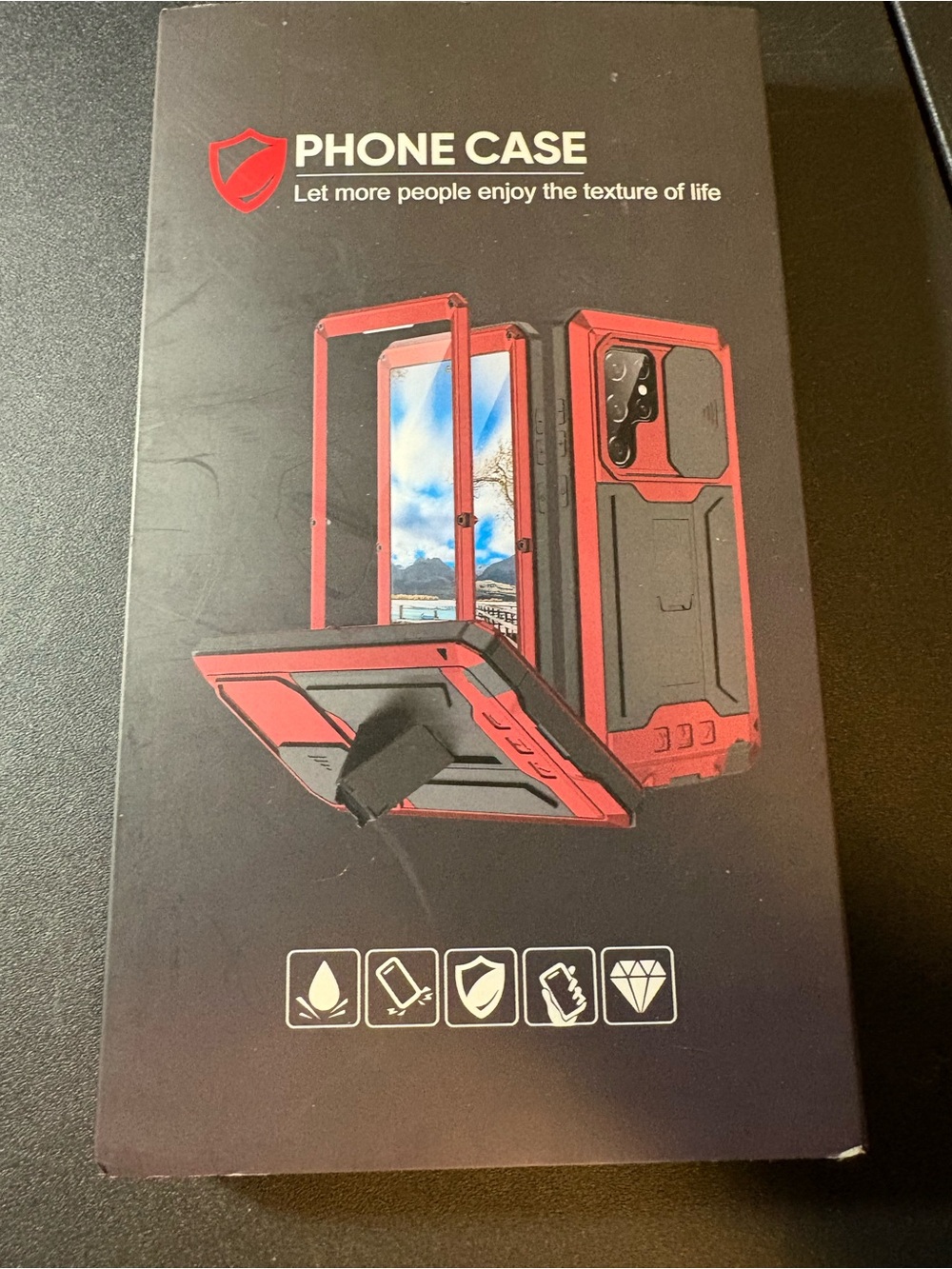 Phone Case Rugged Protective Case - Red - Picture 2 of 4